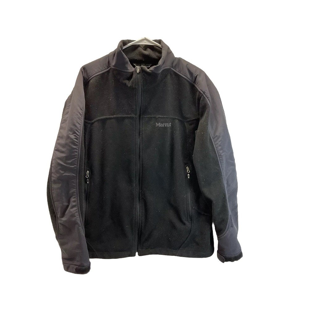 Marmot Men's Soft Shell Gore Windstopper Hooded Full Zip Jacket Black Large‎